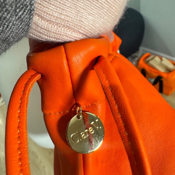 Clare V Emma Drawstring Bucket Bag - Orange - Picture 2 of 7